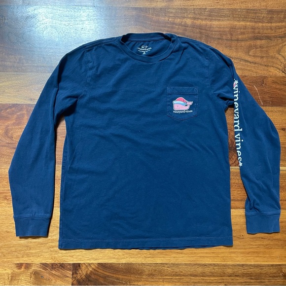 Vineyard Vines Christmas / Happy Holidays Long Sleeve Shirt Size Medium (12-14) - Picture 6 of 9